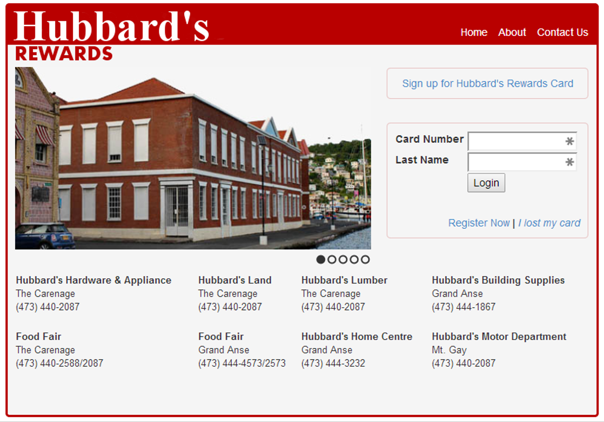 Hubbard's Rewards Card Portal